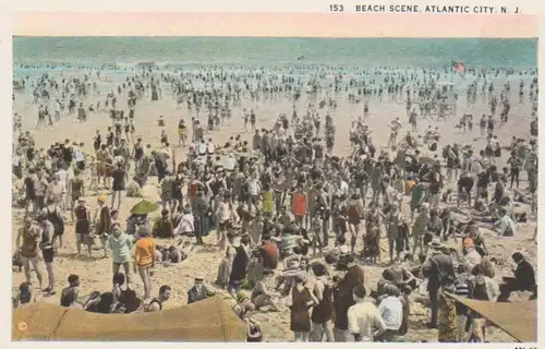 Atlantic City, N.J. Beach Scene ngl 211.811