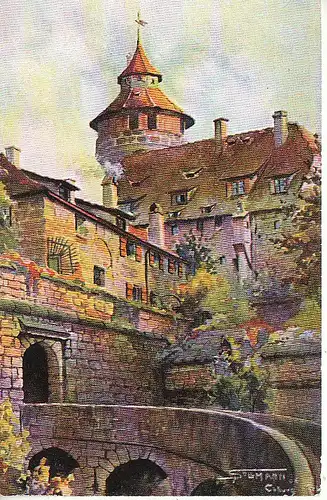 Nürnberg Vestnertor Künstlerkarte ngl C8938