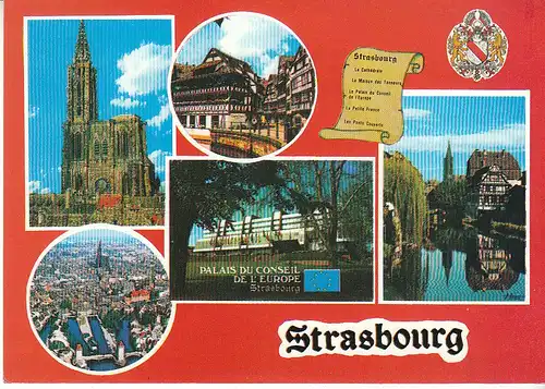 Strasbourg Mehrbildkarte gl1985 C5972