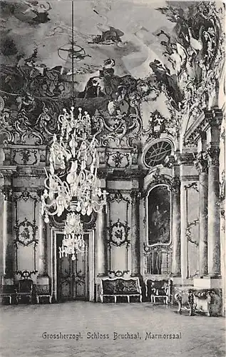Bruchsal Großherzogliches Schloss Marmorsaal ngl 140.624