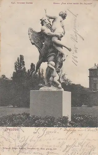 Dresden "Das Alter raubt die Jugend" im Grossen Garten gl1905 C5425