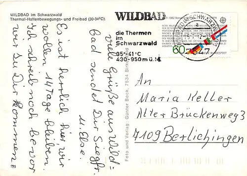 Bad Wildbad Thermalbewegungsbad gl1982 140.654