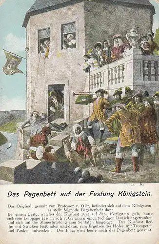 Das Pagenbett auf der Festung Königstein gl1908 C5214