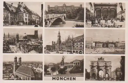München Teilansichten Mehrbildkarte gl1939 212.204