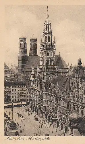 München Marienplatz mit Rathaus ngl C5224