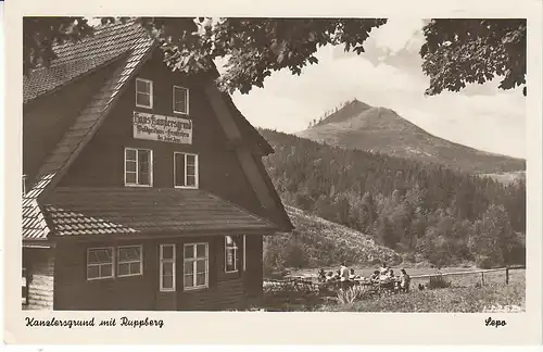 Oberschönau Thür.Waldhotel Kanzlersgrund mit Ruppberg ngl C5924