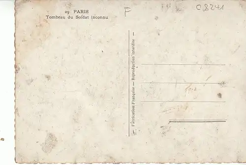 Paris Tombeau du Soldat inconnu ngl C8241