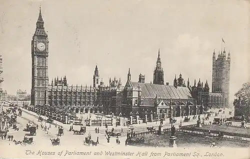 London The Houses of Parliament and Westminster Hall gl1911 C5279