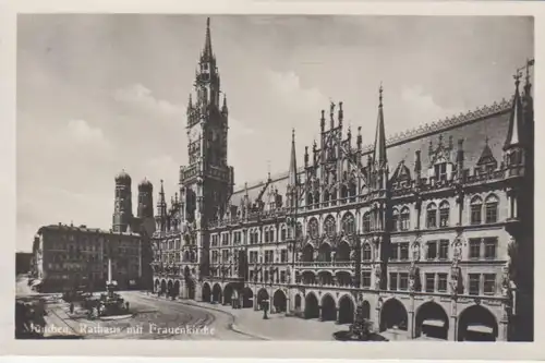 München Rathaus mit Frauenkirche gl1931 212.255