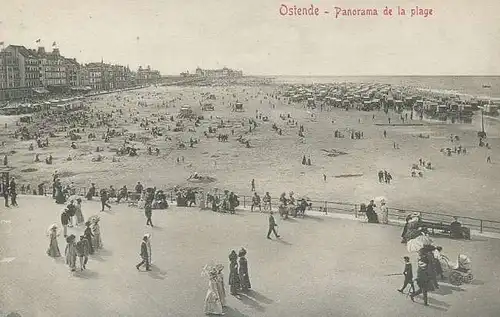 Ostende - Panorama de la plage gl1912 136.582