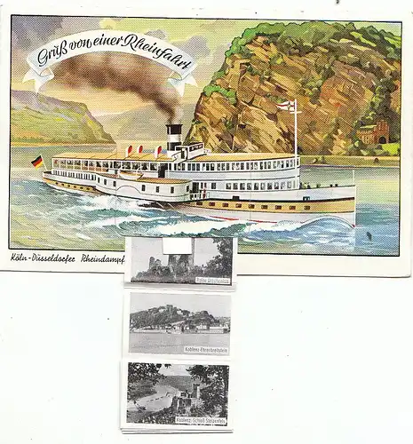 Gruss von einer Rheinfahrt - Leporello ngl C5484