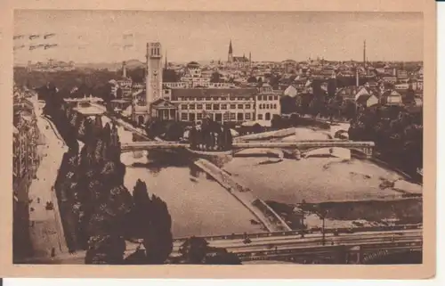 München Partie an der Isar mit Deutschem Museum gl1926 212.306