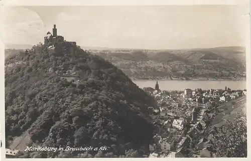 Die Marksburg bei Braubach am Rhein gl1930 C5539