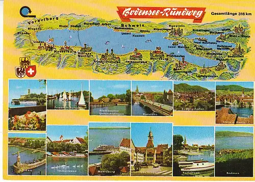 Bodensee-Rundweg Mehrbildkarte gl1977 C6716