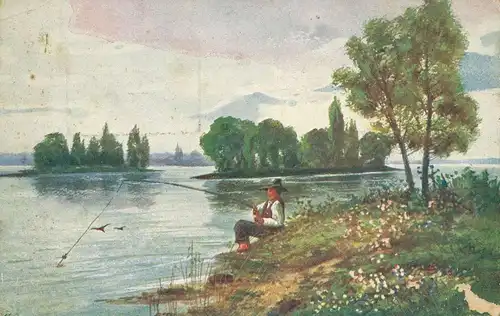 Angeln: Angler am See feldpgl1914 136.677