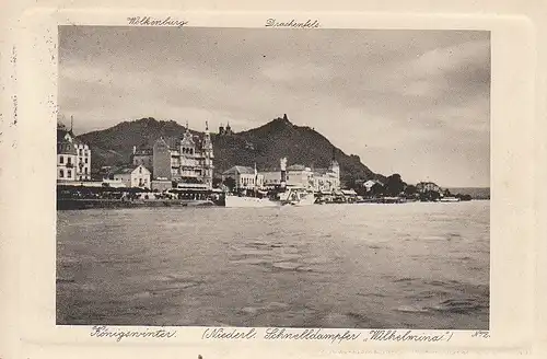 Königswinter mit niederl.Schnelldampfer Wilhelmina gl1915 C5387