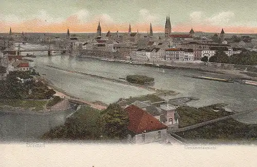 Bremen Gesamtansicht um 1900 ngl C5400