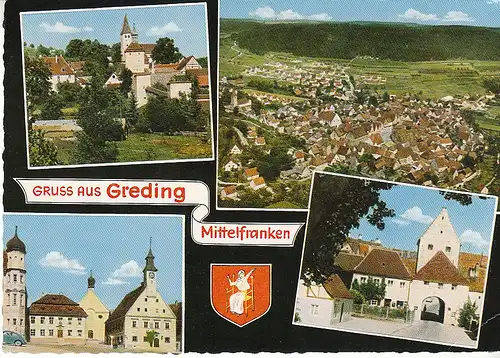 Gruß aus Greding Mittelfr. Mehrbildkarte gl1986 C6366