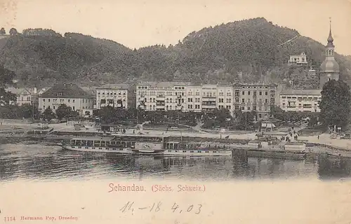 Schandau an der Elbe Sächs.Schweiz um 1900 ngl C5419
