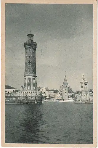 Lindau i.Bodensee Hafen vom See gesehen ngl C5777