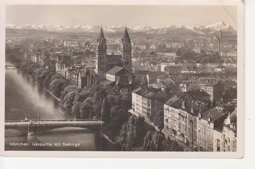 München Isarpartie mit Gebirge gl1943 212.495