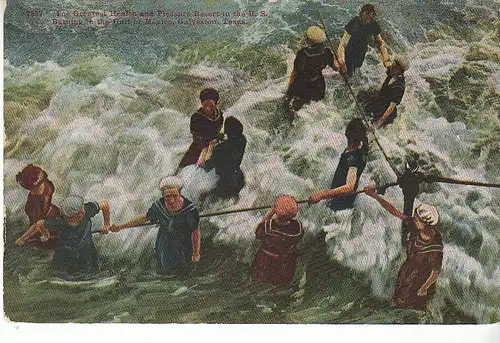 Galveston Texas Bathing in the Gulf of Mexico gl1913 C5837