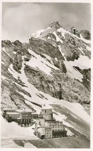 Berghütte: Bay. Zugspitzbahn Hotel Schneefernerhaus Münchner Haus gl1956 104.626
