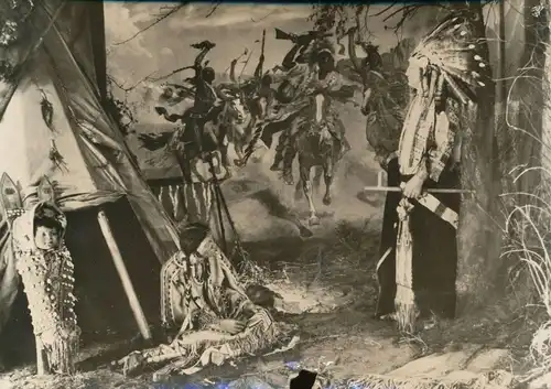 Karl May: Indianermuseum Radebeul, Diorama Heimkehr von der Schlacht ngl 136.861
