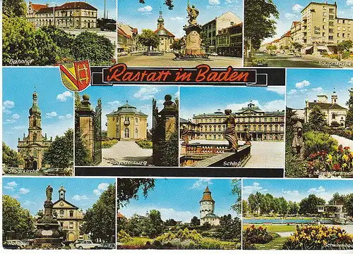 Rastatt in Baden Mehrbildkarte gl1973 C6543