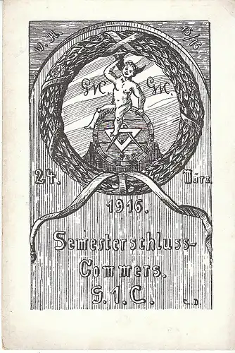Semesterschluss-Commers 1916 G1C ngl C5945