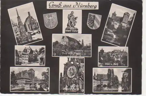 Nürnberg Mehrbildkarte gl1955 217.152