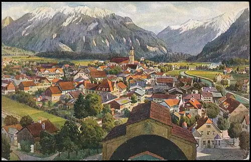 Oberammergau - Panorama Künstlerkarte ngl 137.843