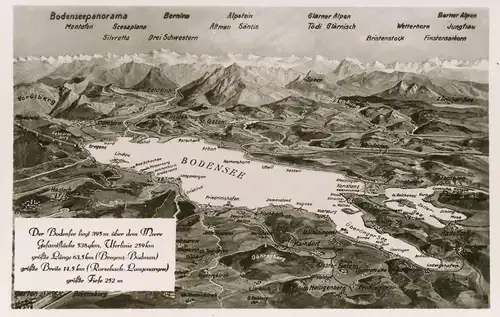 Der Bodensee Panorama Landkarte ngl 137.083