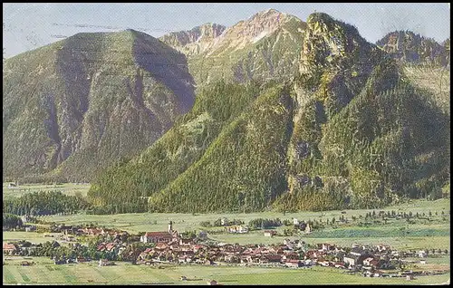 Oberammergau - Panorama mit Kofel und Not gl1922 137.881