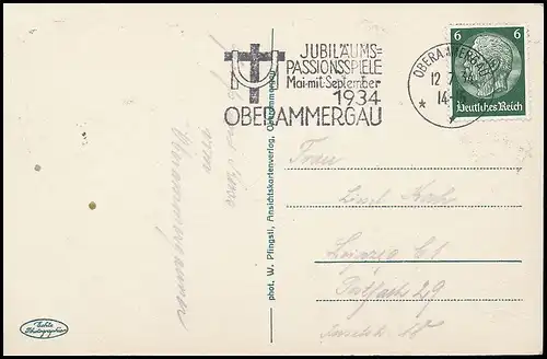 Oberammergau - Panorama mit Kofel und Not gl1934 137.901