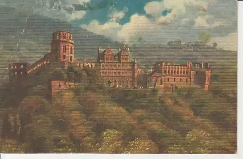Heidelberg Das Schloss von der Hirschgasse gesehen ngl 214.071
