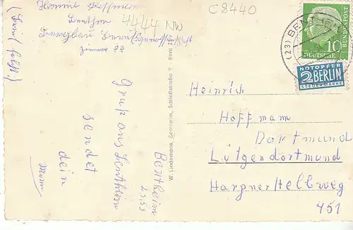 Bad Bentheim - Badehaus-Logierhaus gl1954 C8440