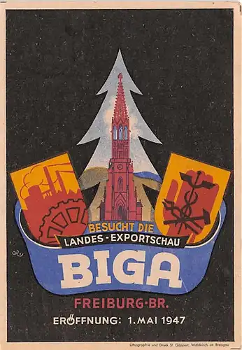 Freiburg im Breisgau Landes-Exportschau BIGA 1947 gl1947 141.117