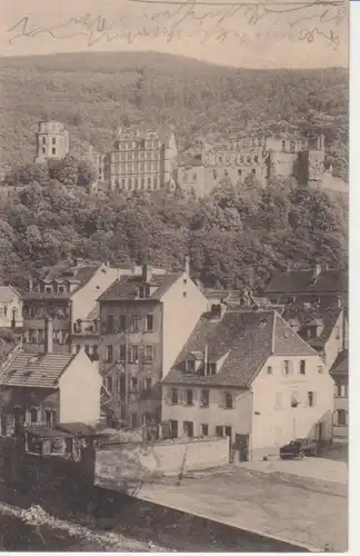 Heidelberg Das Schloss von der alten Neckarbrücke gesehen gl1908 214.094