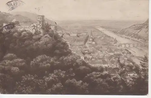 Heidelberg vom Weg zum Königstuhl gesehen feldpgl1914 214.148