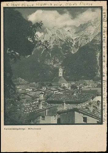 Mittenwald - Panorama gegen Karwendel gl1948 137.951