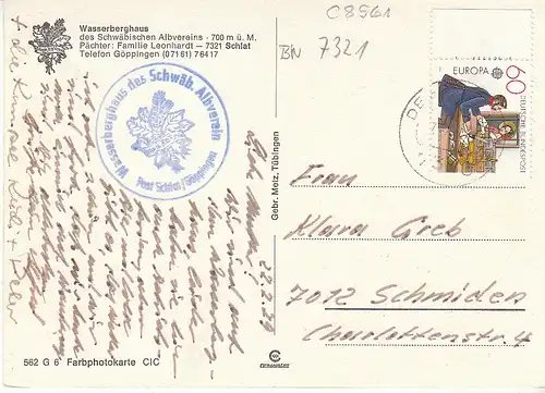 Schlat b.Göppingen Wasserberghaus gl1979 C8561