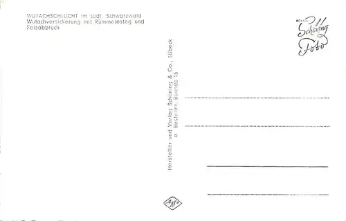 Wutachschlucht Rümmelesteg und Felsabbruch ngl 142.555