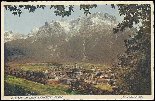 Mittenwald - Panorama gegen Karwendel ngl 137.992