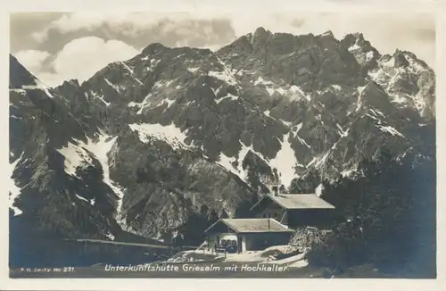 Berghütte: Unterkunftshütte Griesalm mit Hochkalter gl1933 104.271