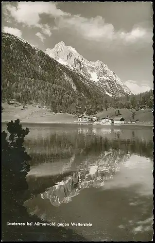 Lautersee bei Mittenwald mit Wetterstein gl1960 137.948