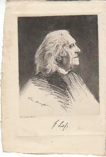 LEO ARNDT Portrait Franz Liszt auf Bütten ngl C6808