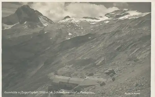 Berghütte: Knorrhütte mit Schneefernerkopf und Plattspitze ngl 104.376
