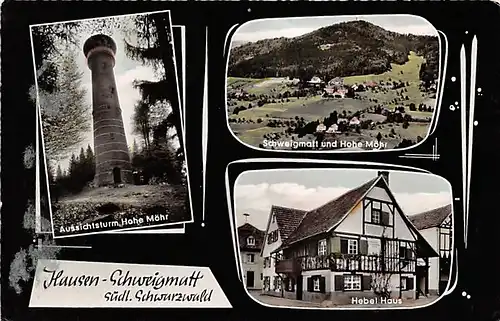 Hausen-Schweigmatt Hebel-Haus Aussichtsturm Panorama glca.1960 142.693