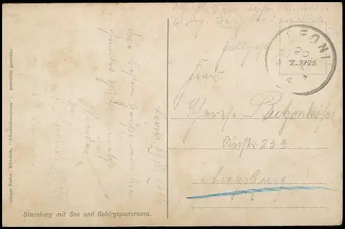 Starnberg mit See und Gebirgspanorama feldpgl1916 139.365